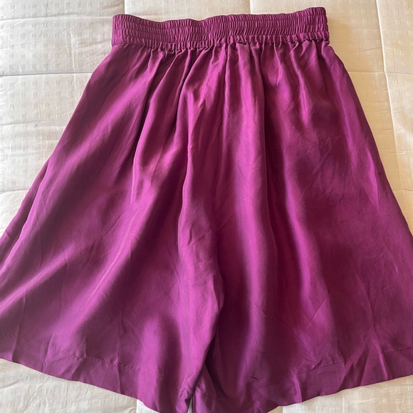 Rare Vintage 90s Silk High Waisted NWT Shorts M Purple - Picture 8 of 14
